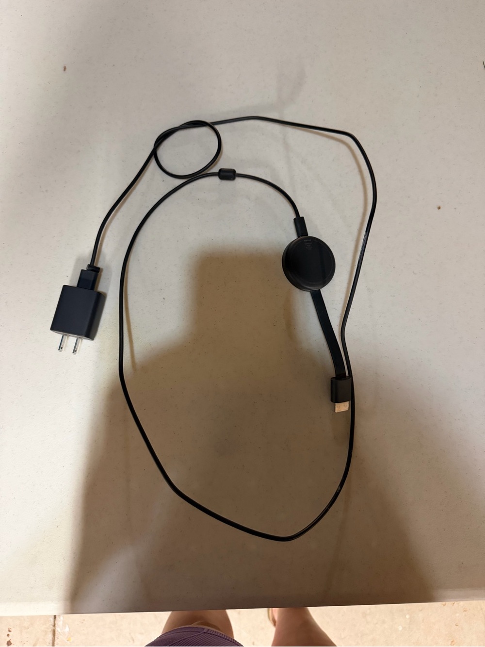 google Black USB-C Chromecast Power Cable with Wall Adapter